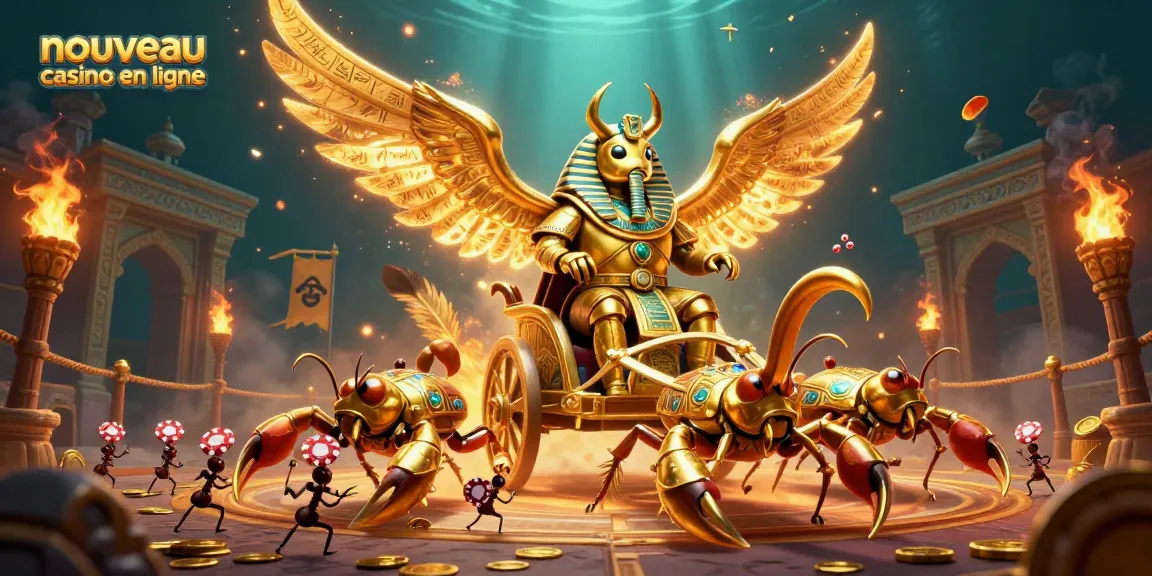 Les joueurs découvrent un nouveau casino en ligne avec un scarabée doré majestueux et des effets de jeu captivants.