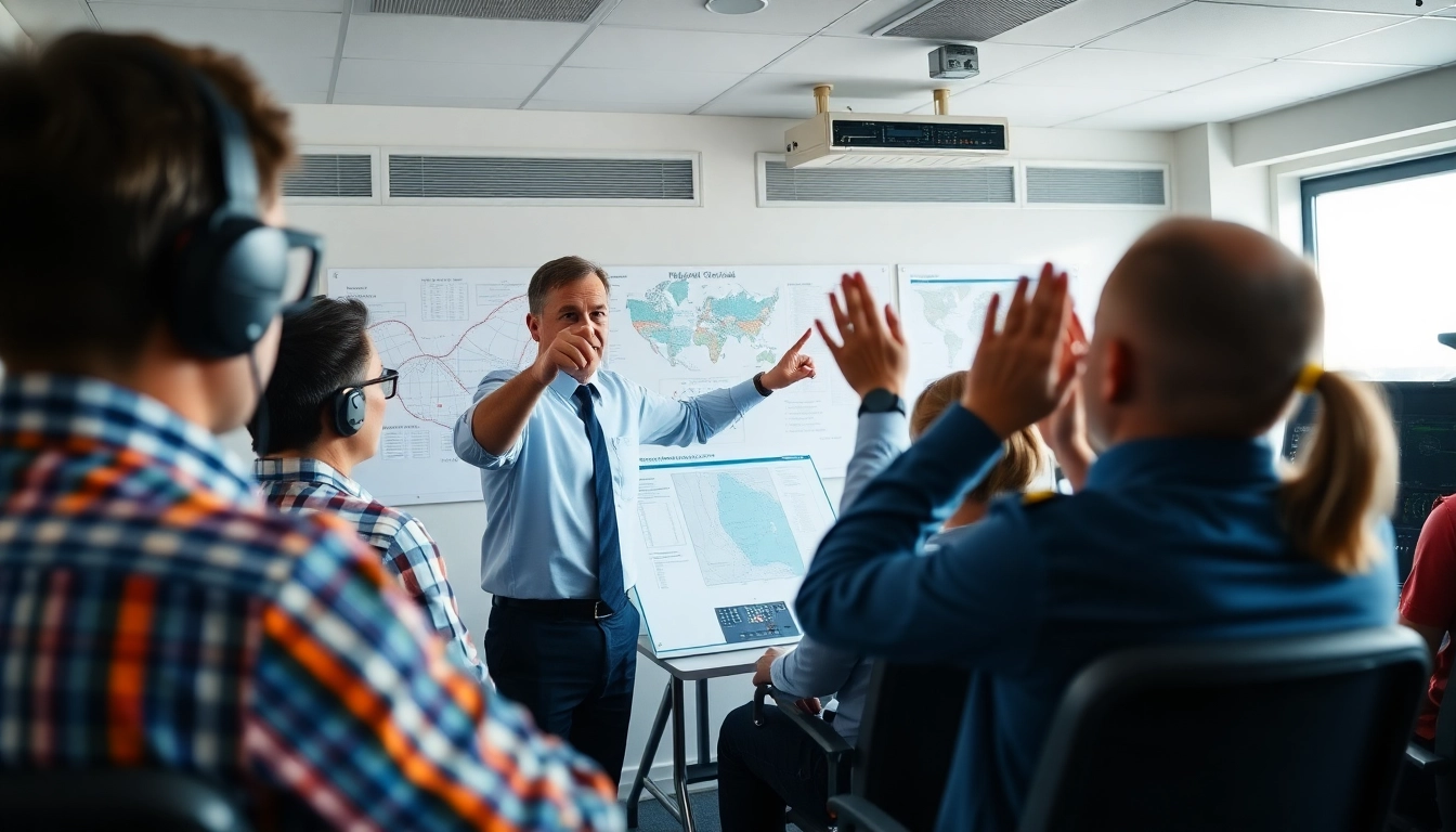 Students learning in an interactive milton flight school session with an engaged instructor.