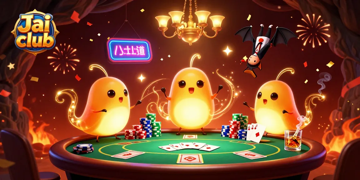Experience the excitement at Jai club with glowworms illuminating a vibrant cave casino.