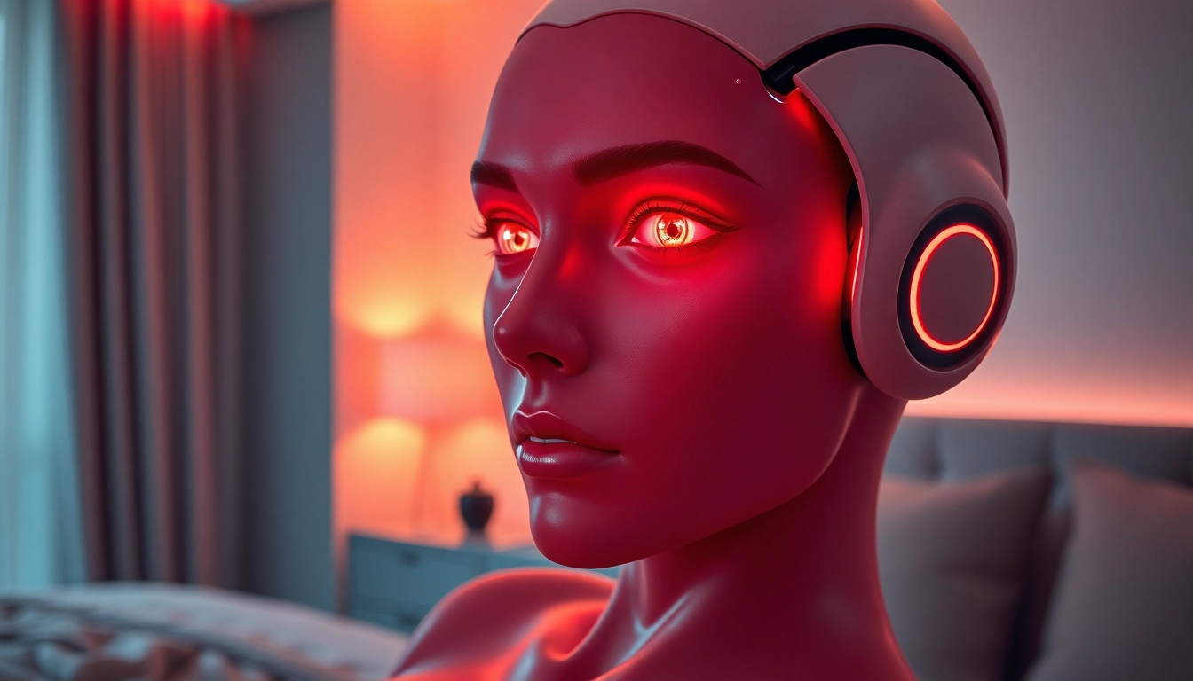 Futuristic AI sexual companion showcasing digital intimacy and advanced technology related to ai sex.