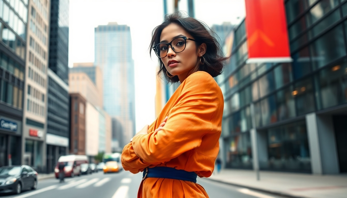 Model showcasing stylish Fashion outfit with urban background and natural lighting.