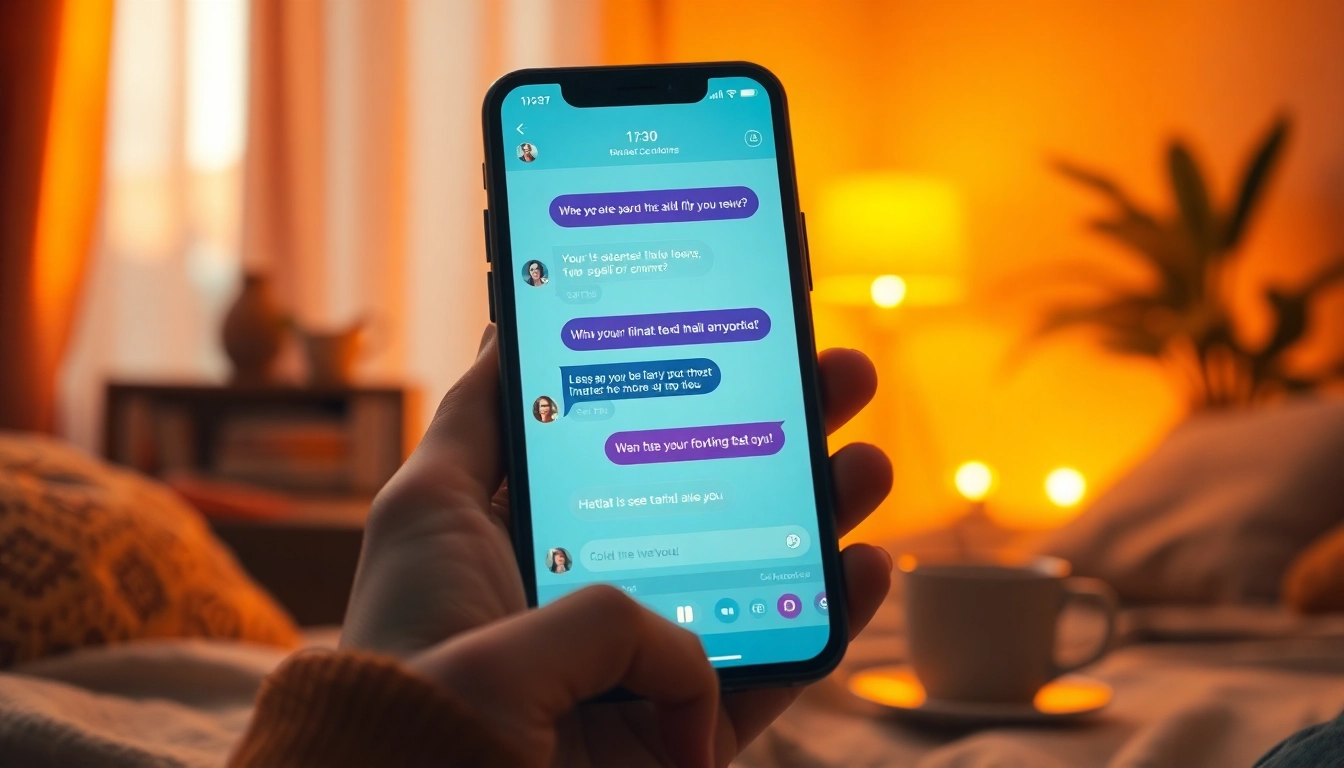 Engaging chat interface featuring intimate conversations via AI sex chat.