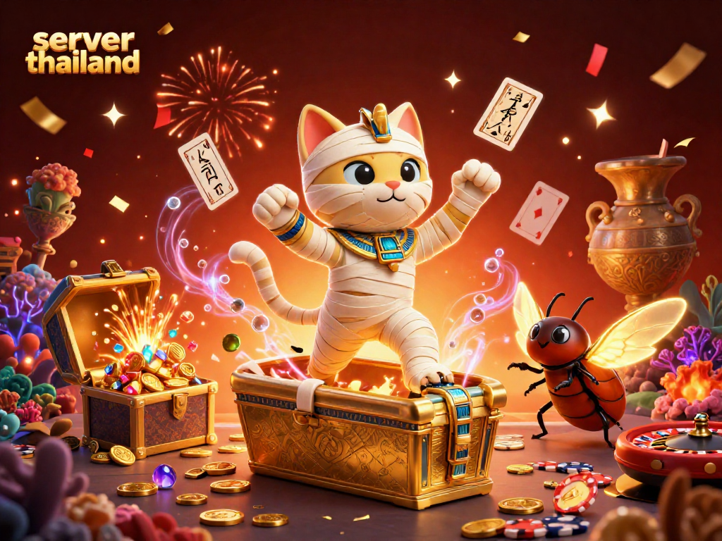 Experience the excitement of server thailand in a vibrant casino world with engaging characters and elements.