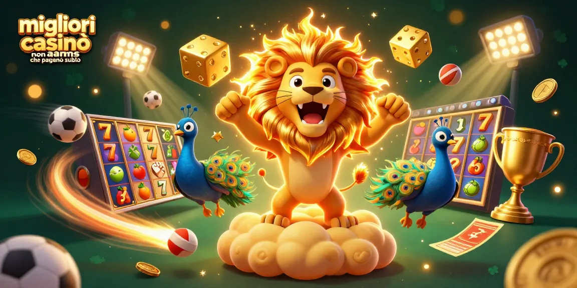 Visualizza i migliori casinò non AAMS che pagano subito in una scena di gioco dinamica con elementi d'azzardo.