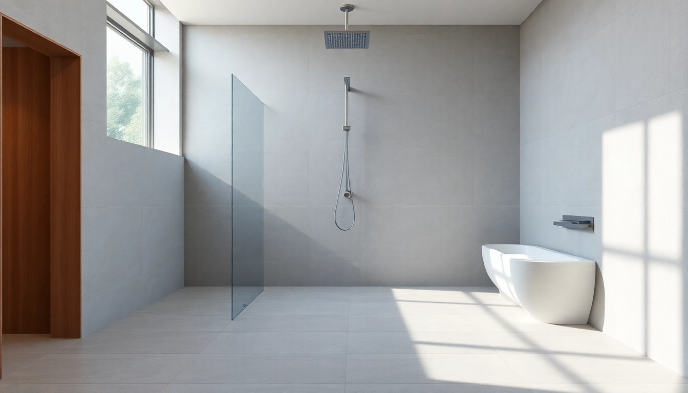 Professional wet room installers showcasing a sleek and modern bathroom design.