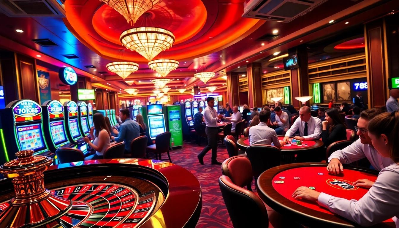 Players enjoying thrilling games at the 789 club casino, celebrating wins and luxury.