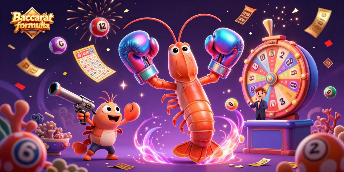 Baccarat formula illustrated with vibrant characters and casino elements showcasing dynamic gameplay.