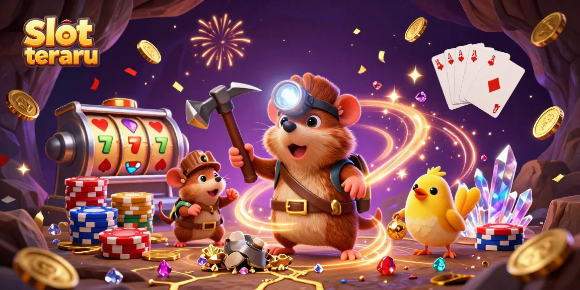 Experience slot terbaru excitement in a vibrant casino scene with dazzling winning elements.