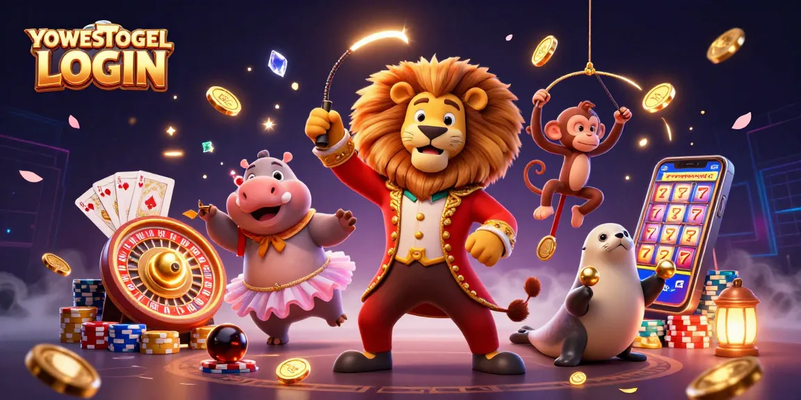 Engage with YOWESTOGEL LOGIN's exciting features and vibrant casino atmosphere illustrated.