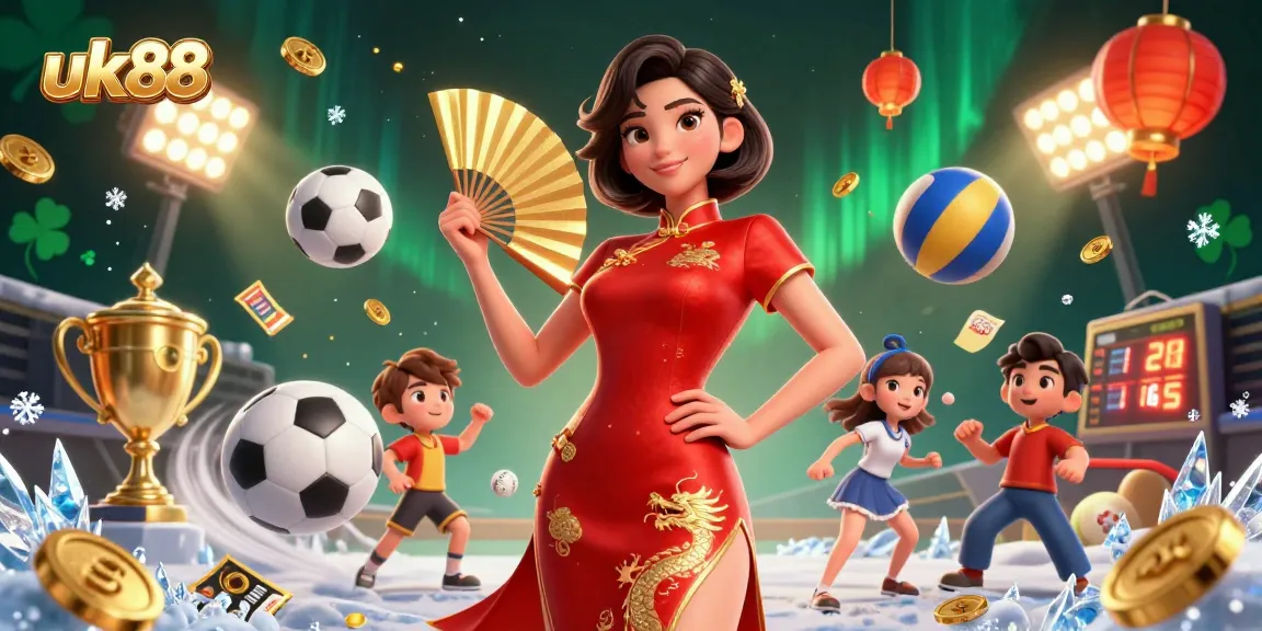 Engage in thrilling betting action at uk88 with a stunning scene filled with excitement and energy.