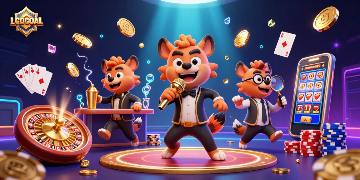 Experience the vibrant energy of LGOGOAL as hyenas entertain in a lively comedy casino scene.