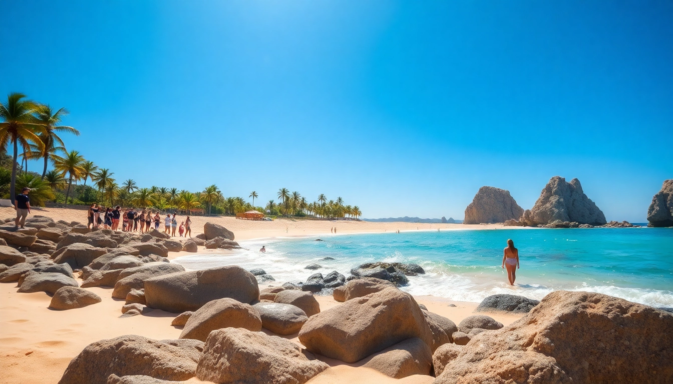Visitors enjoying the serene beauty of Cabo San Lucas, addressing whether Is Cabo San Lucas safe.