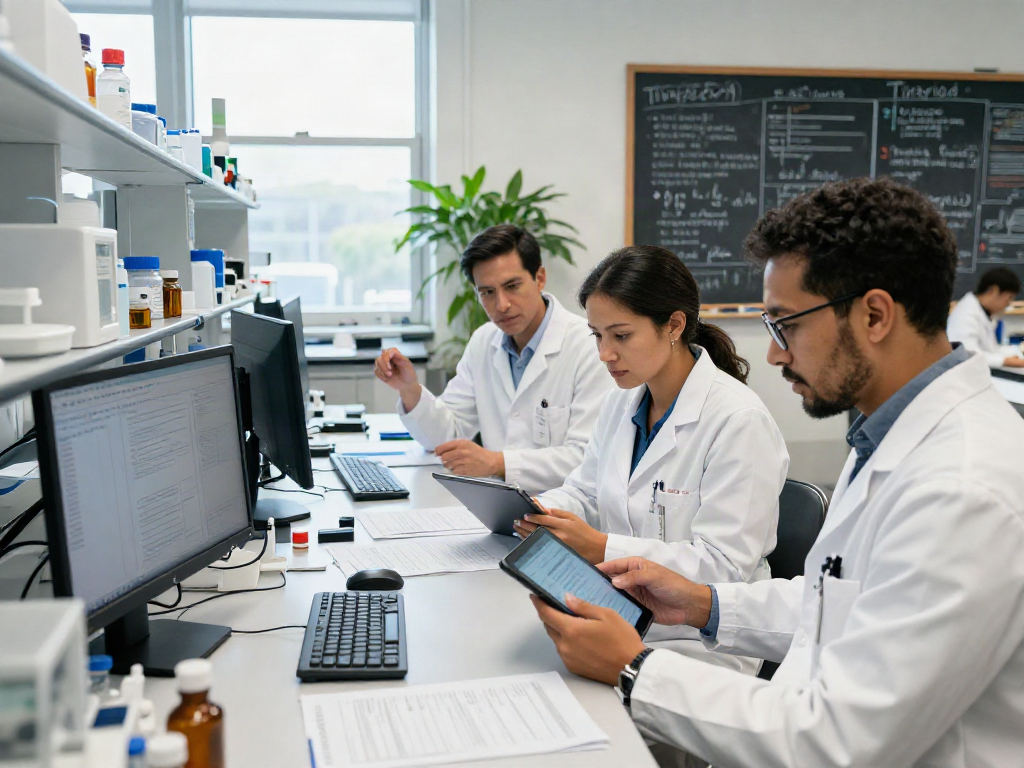 Tirzepatide research California team collaborating in a modern lab.