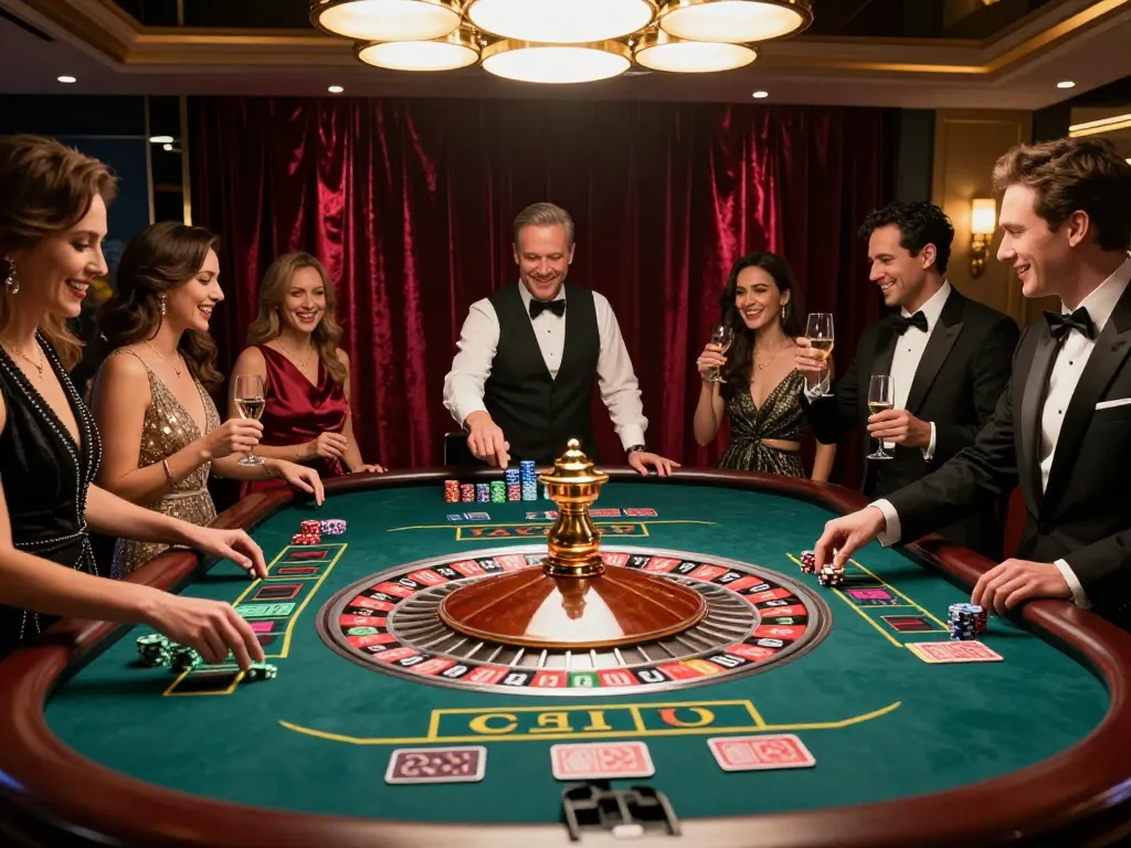 Engaging play at CM88 TRANG CHỦ roulette table, players enjoying high-stakes bets and excitement.