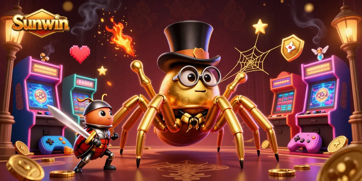 Engage with thrilling gameplay at Sunwin's vibrant casino landscape featuring dynamic characters and gaming elements.
