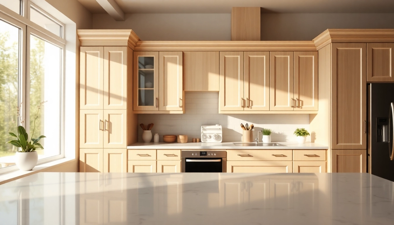 Transform kitchen aesthetics with Cabinet Refacing Largo FL in a modern kitchen setup.