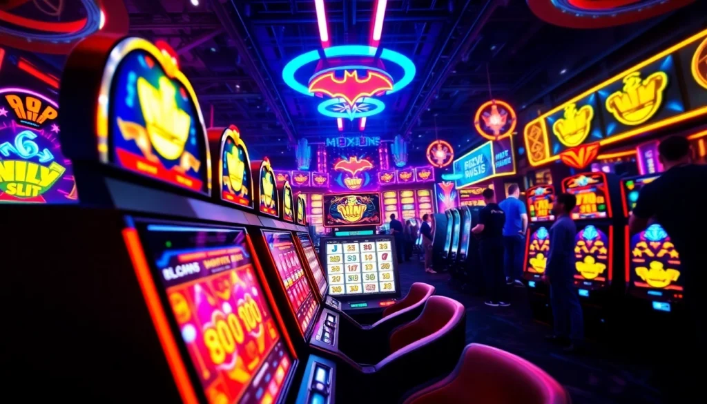 Mainkan batman138 slot dengan tampilan mesin slot yang menarik dan penuh warna.