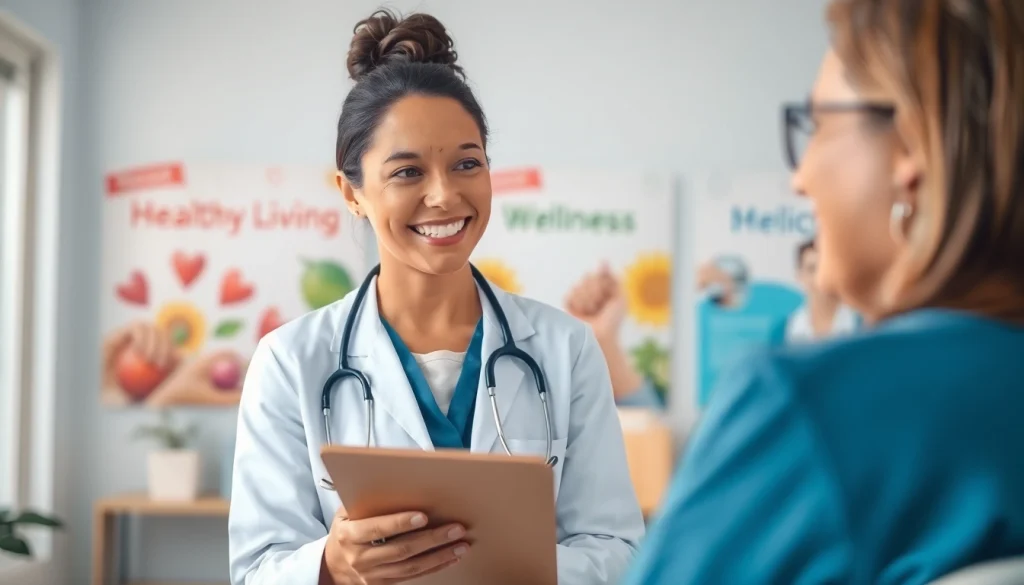 Engaging healthcare consultation focusing on Health with a compassionate doctor and patient.