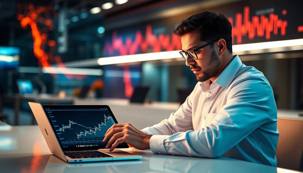 Analyze technology trends with an expert in a modern workspace.