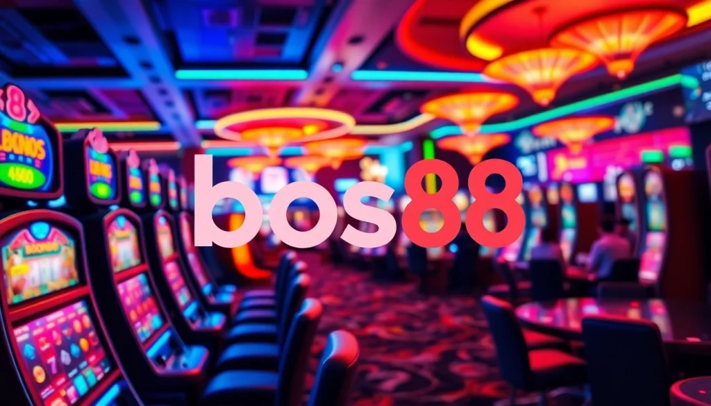 Menghadirkan pengalaman permainan online bos88 dengan keseruan mesin slot dan permainan meja di lingkungan kasino.