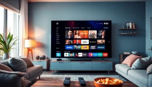 Experience the features of iron TV Pro in a modern home setting.