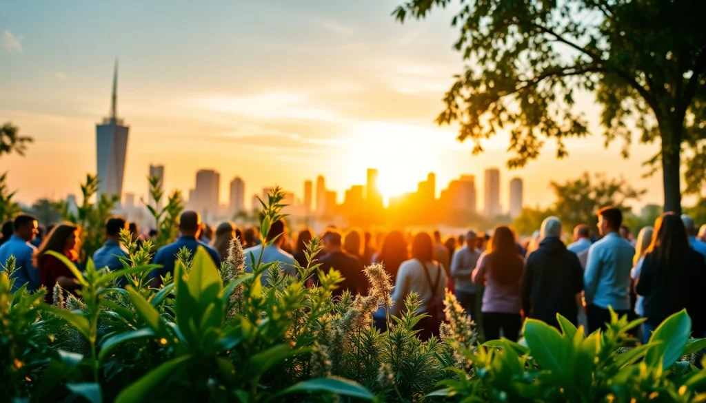 Showcasing sustainability themes at https://www.unsustainablemagazine.com with a vibrant urban setting.