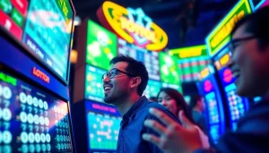 Menampilkan pengalaman situs togel yang menarik dengan ekspresi pemain yang bersemangat.