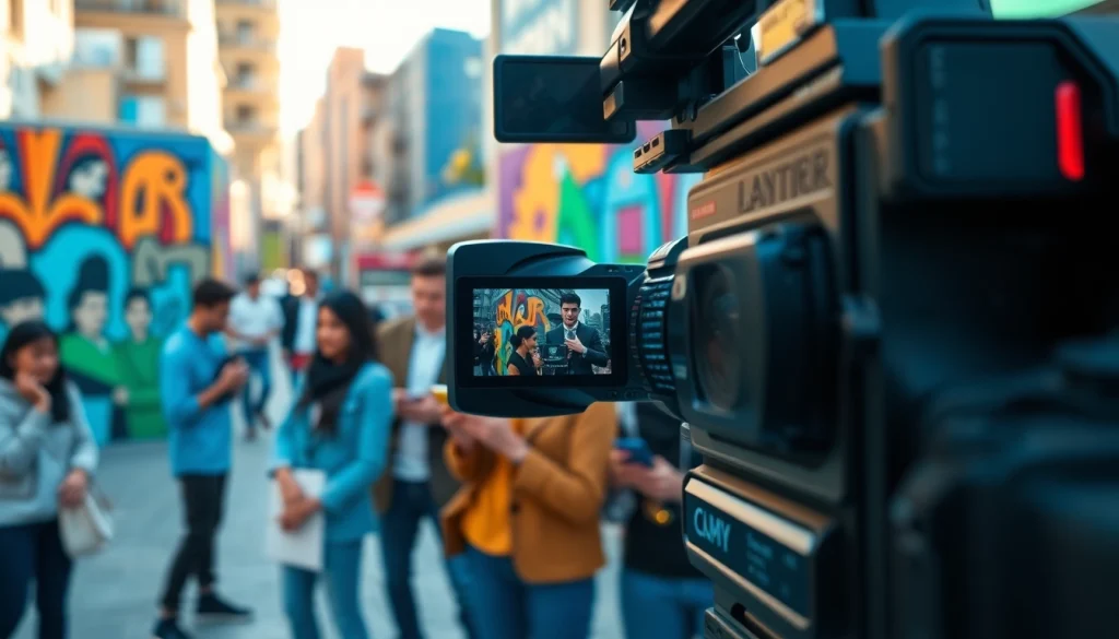 Create engaging branded content with a professional videographer capturing vibrant urban scenes.