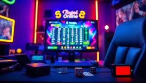Menggambarkan pengalaman togel online dengan platform gaming modern dan aksesori seru.