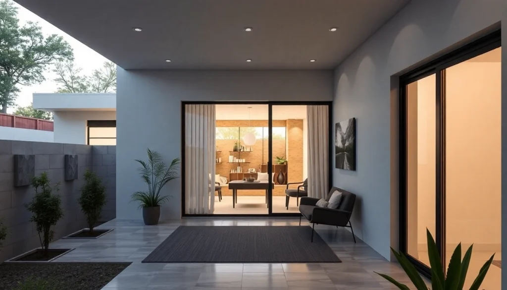 Comprar y vender casas: imagen de una moderna casa en venta con luz natural.