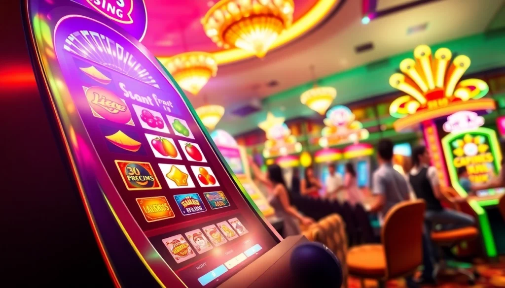 เล่นสล็อตออนไลน์ 918kiss slot ที่มีสีสันสดใสและบรรยากาศคาสิโนที่มีชีวิตชีวา