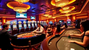 Excited players at a casino showcasing key gambling elements and strategies at https://s88.works/