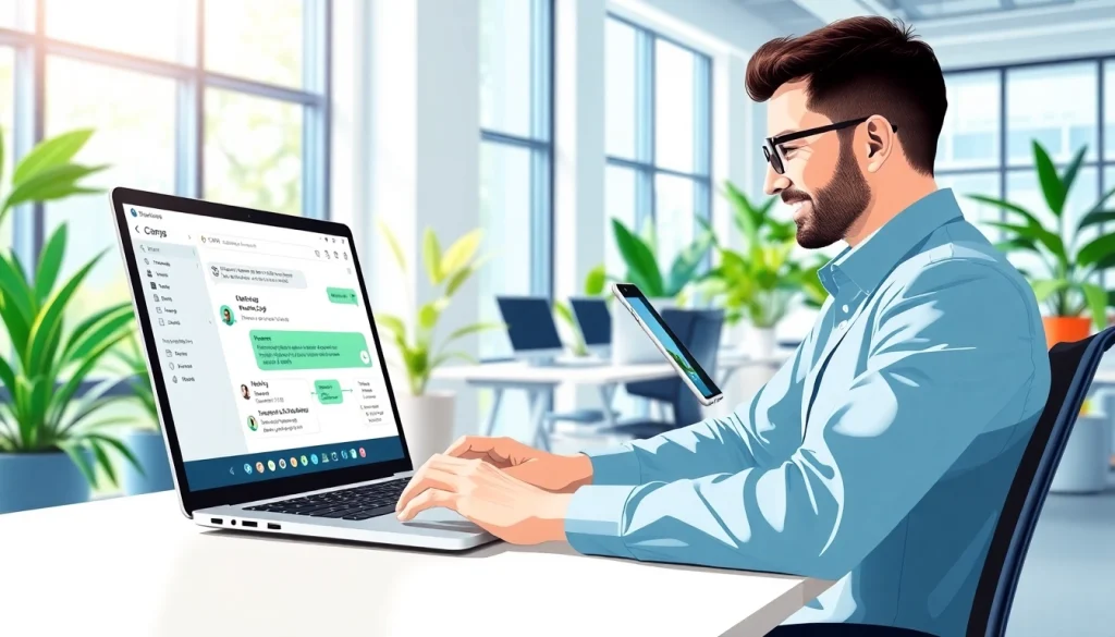 Understand What is a CRM for WhatsApp through professional office interactions.