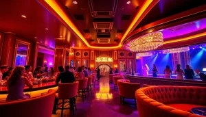 Experience nightlife at Club sxm, featuring elegant interiors, vibrant lighting, and mesmerizing performances.