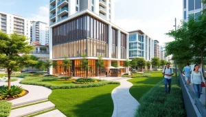 Visualize the luxurious tampines st 95 ec surrounded by a vibrant neighborhood and lush landscaping.