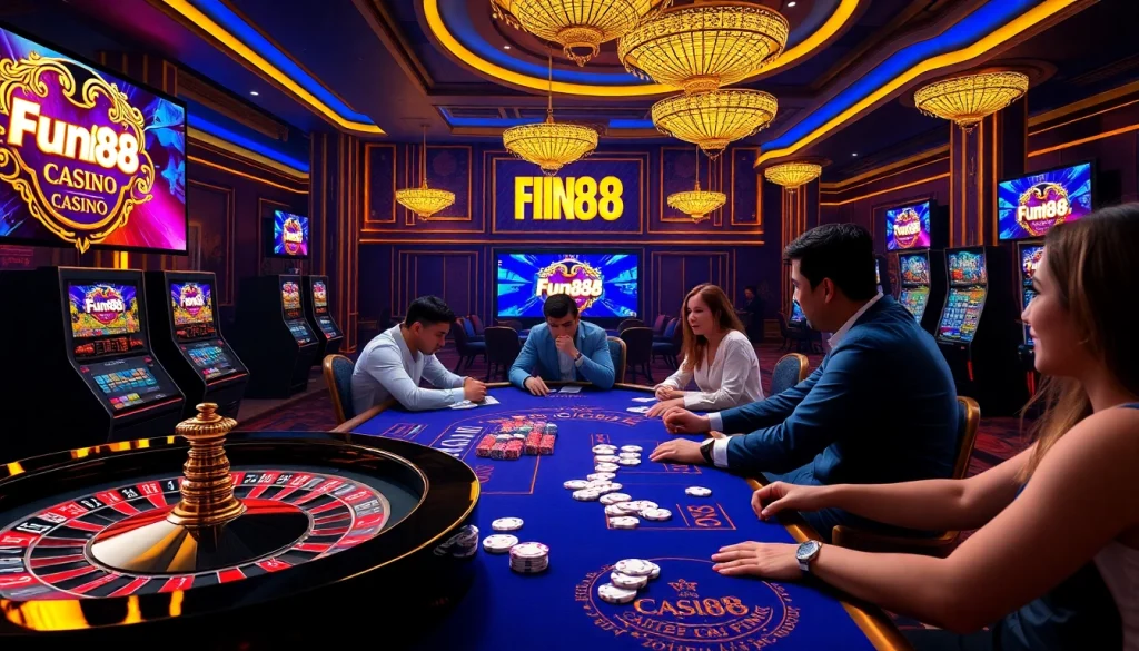 Experience the thrill of Fun88's online casino with vibrant tables and engaging players.