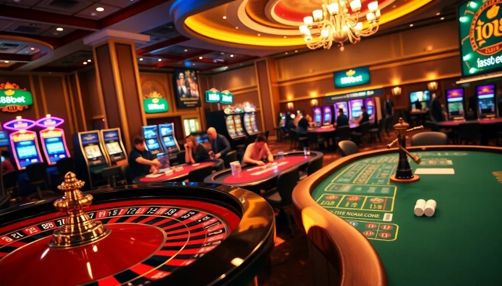 Experience the thrill of gambling at 188bet with exciting casino games and vibrant betting tables.