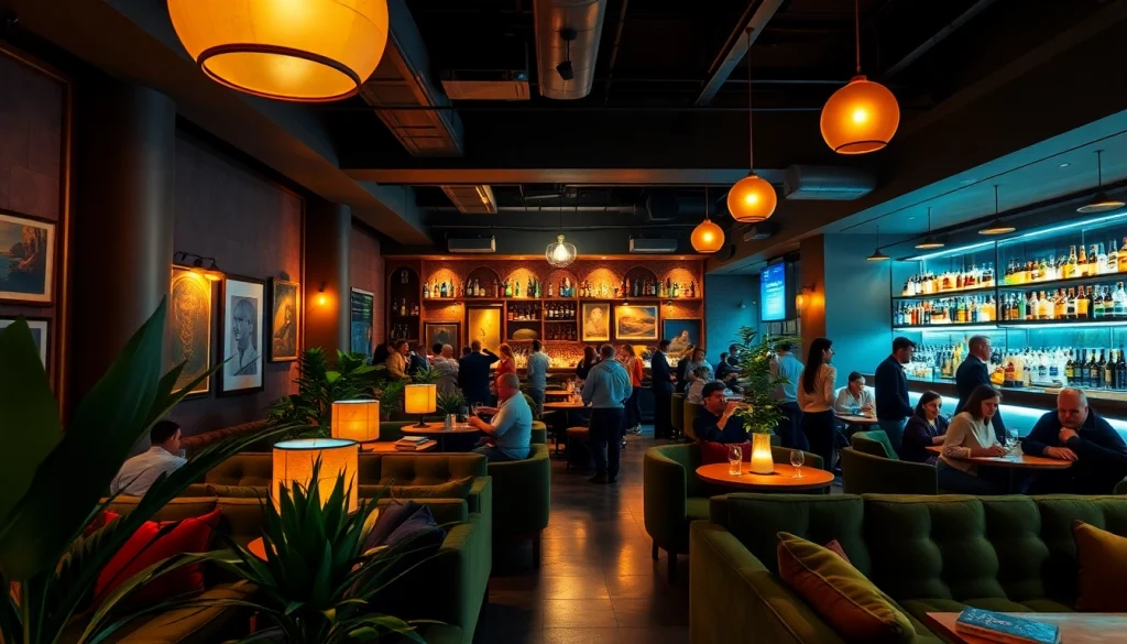 Les membres interagissant joyeusement dans le social club barcelona, ambiance conviviale et chaleureuse.