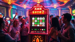 Pemain yang terlibat menikmati permainan slot Mahjong Ways 2 dalam suasana kasino yang dinamis.