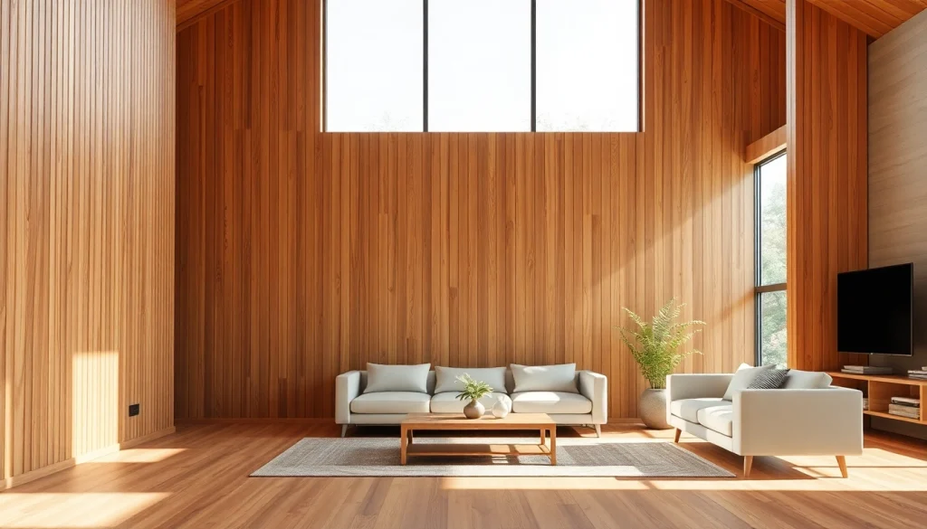 Enhance your space with beautiful wood slat panels, showcasing their elegant texture and warm tones.