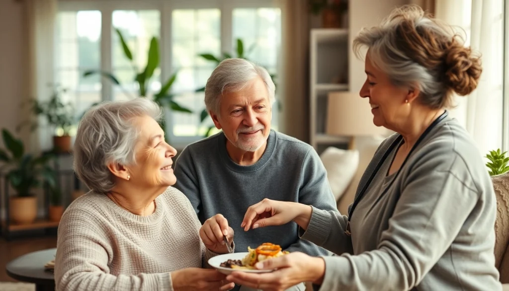 Delivering compassionate senior care austin tx with a caregiver assisting a senior in a cozy home setting.