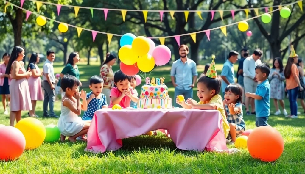 Celebrate a delightful Singapore birthday party with colorful decorations and joyful children playing.
