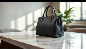 고급스러운 명품 이미테이션 가방이 우아하게 전시된 모습입니다.