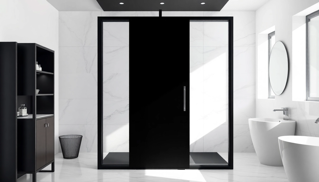 Enhance Your Space with a Stunning Black Shower Sliding Door