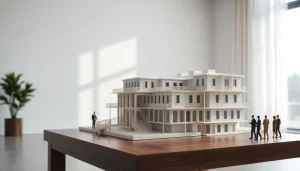 Architekturmodellbau Hannover in detail, showcases intricate model and realistic elements für Architekten.