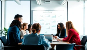 Engaged professionals discussing Acquisition Planning strategies in a collaborative office environment.