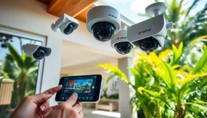 Cámaras Dahua instaladas en una casa en Guanacaste, mostrando tecnología de monitoreo de seguridad.