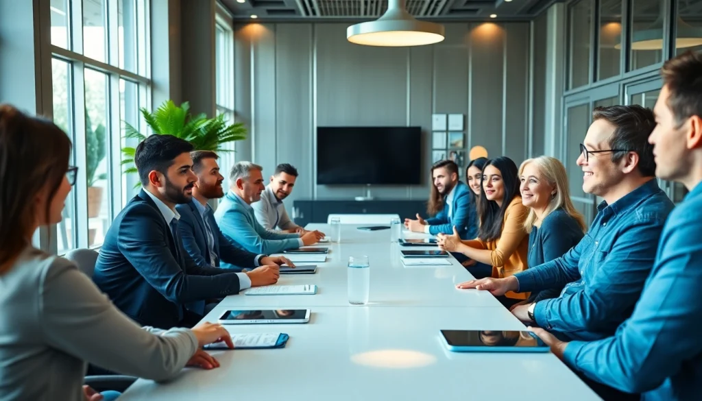 Participants sharing insights at a technology leadership conference in a bright conference room.