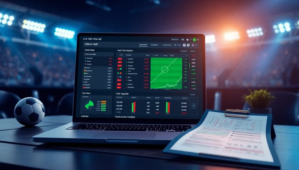 Live sports betting interface showcasing kèo nhà cái with real-time odds and statistics.